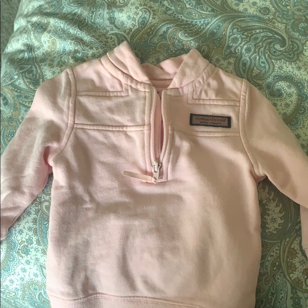 Vineyard Vines pink pullover 6-12 months